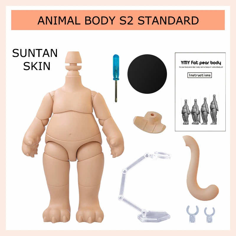 Body - Animal pear w Tail YMY suitable For GSC Head BJD OB 11 Toy Doll - - The Drift Art Co.
