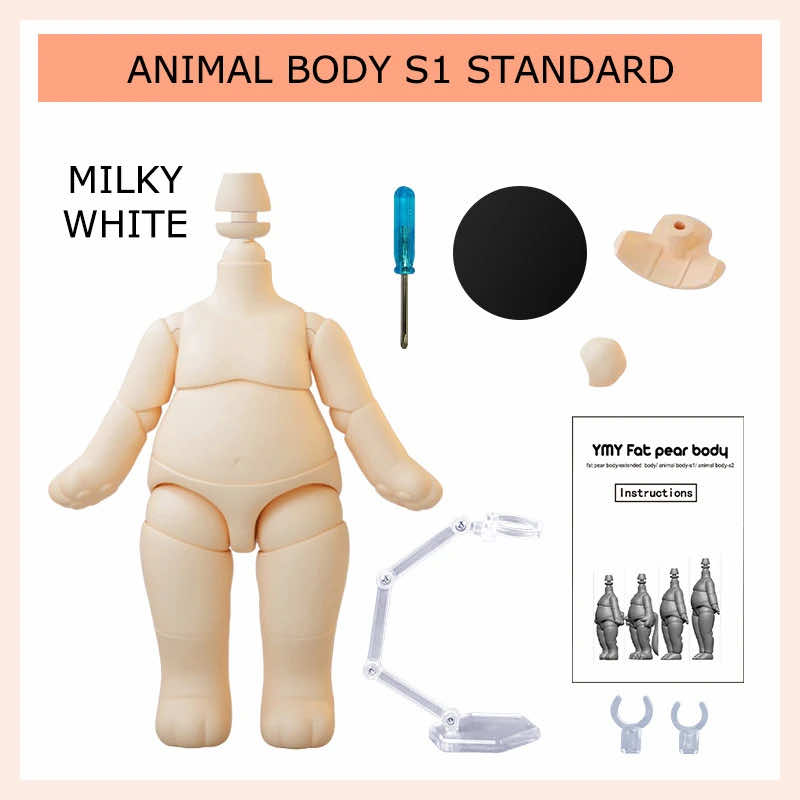 Body - Animal pear w Tail YMY suitable For GSC Head BJD OB 11 Toy Doll - - The Drift Art Co.