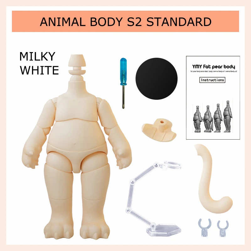 Body - Animal pear w Tail YMY suitable For GSC Head BJD OB 11 Toy Doll - - The Drift Art Co.