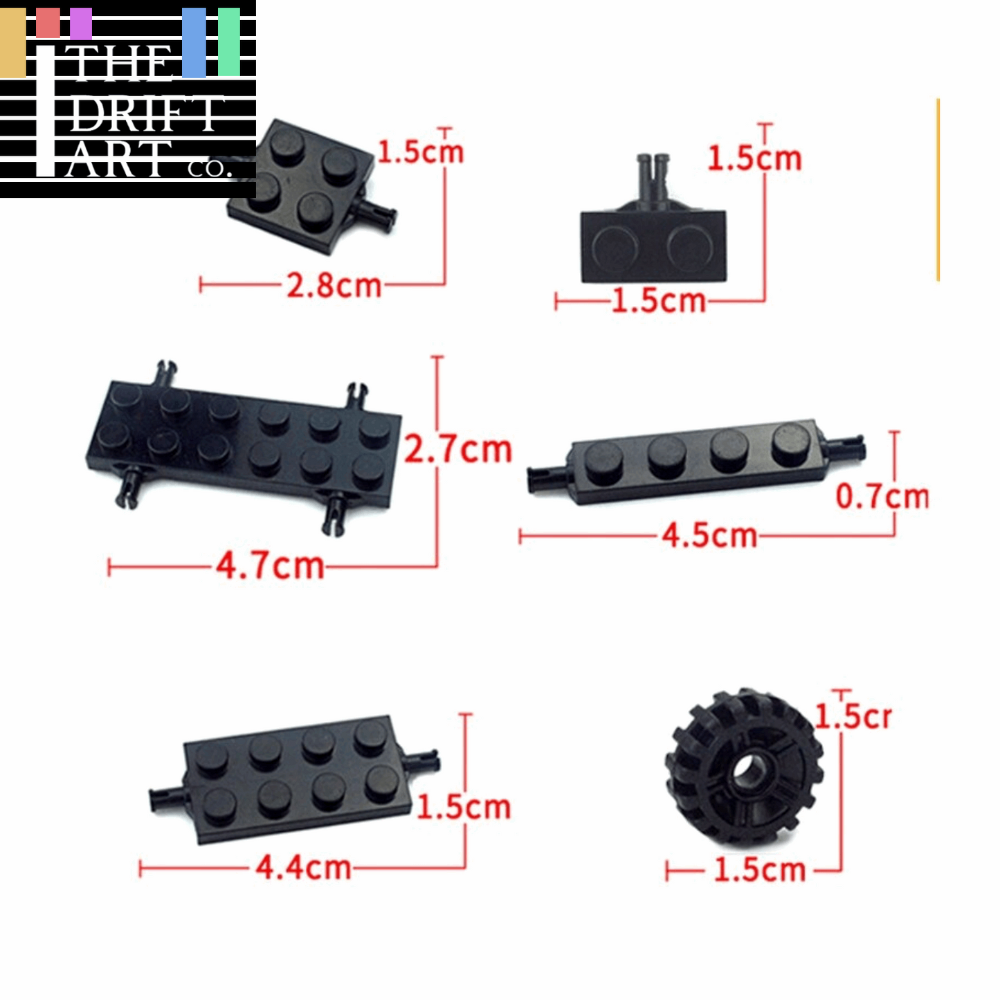 Cars Wheel Shaft Plate City Classic Racing for Lego Kit Building Blocks Set DIY - - The Drift Art Co.