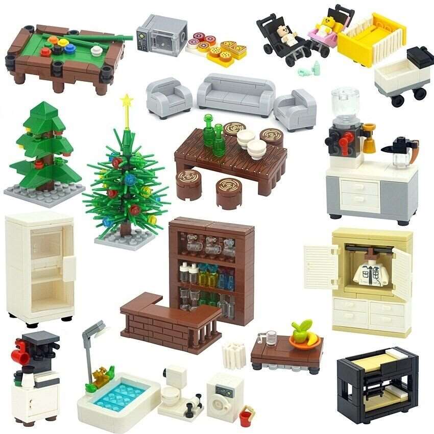Christmas Tree Desk Dining Pool Table Sofa For Lego Sets Building Blocks Set DIY - - The Drift Art Co.