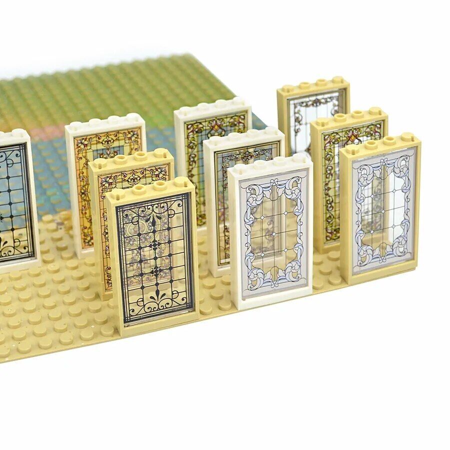 Church Window 57895 60596 1x4x6 House Parts for LEGO Sets Building Block Sets - Window - - The Drift Art Co.