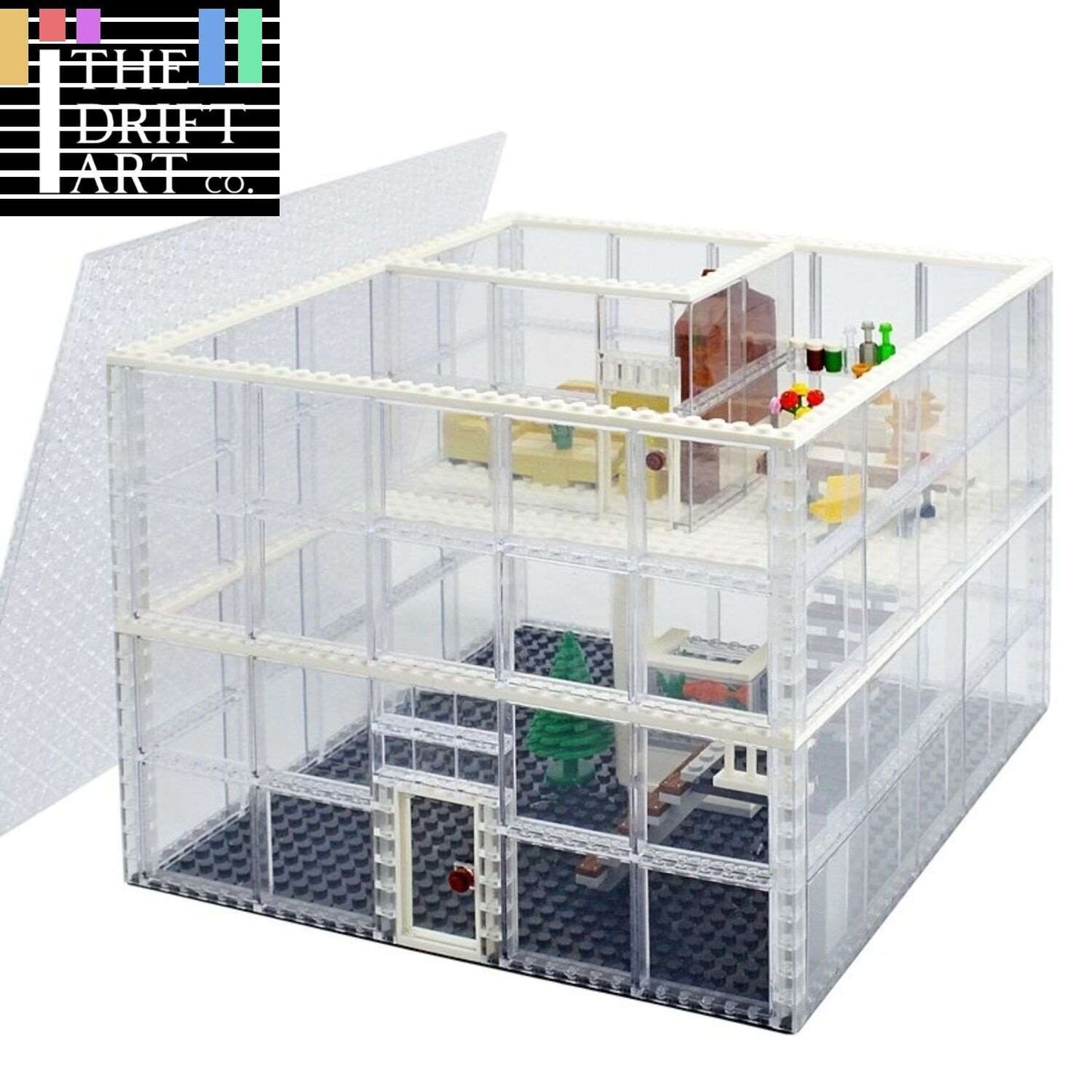 City Glass House Baseplate 2 Floors MOC Parts for Lego Building Block Sets DIY - - The Drift Art Co.#variant_sku#