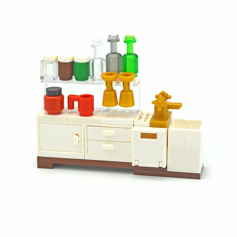 Desk Bookcase Dining Table Piano Fish Tank for Lego Sets Building Blocks Set DIY - LEGO (R) Bricks, Pieces & Parts - - The Drift Art Co.