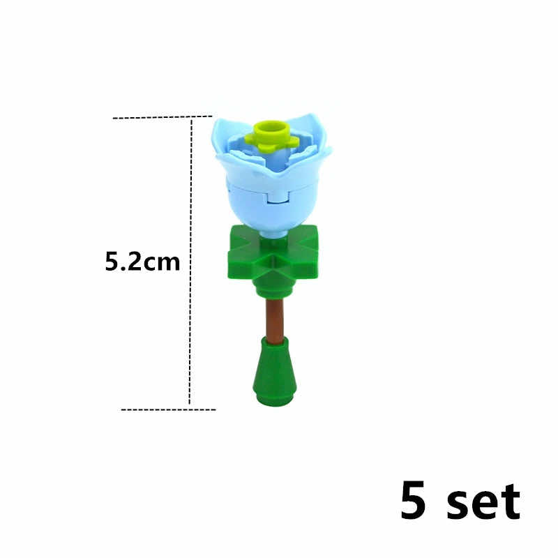 Flowers Rose Tulip Plant Leaves 2x2 15469 For Lego Building Blocks Sets DIY - Plant & Flower - - The Drift Art Co.