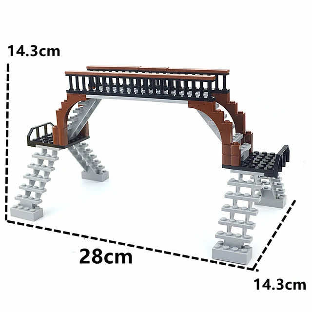 MOC City Train Track Walkway Buffer Stop for Lego Kit Building Blocks Sets DIY - LEGO (R) Bricks, Pieces & Parts - - The Drift Art Co.