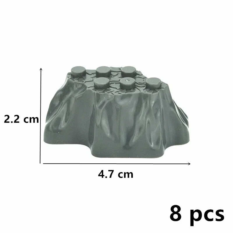 Rock Panel Rockery Mountain 8pc MOC Parts for Lego Sets Building Blocks Sets DIY - - The Drift Art Co.