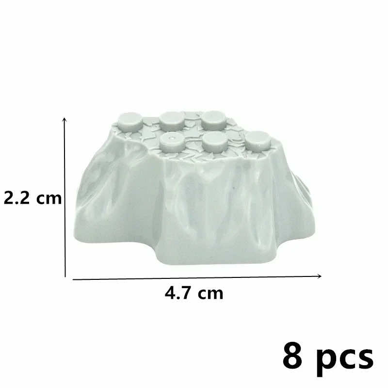 Rock Panel Rockery Mountain 8pc MOC Parts for Lego Sets Building Blocks Sets DIY - LEGO (R) Bricks, Pieces & Parts - - The Drift Art Co.
