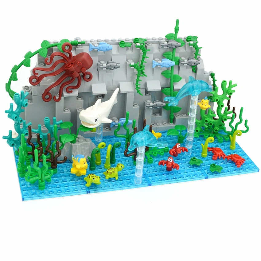 Sea Animals Fish Shark Rainforest for LEGO Kits Building Blocks Bricks Set DIY - - The Drift Art Co.