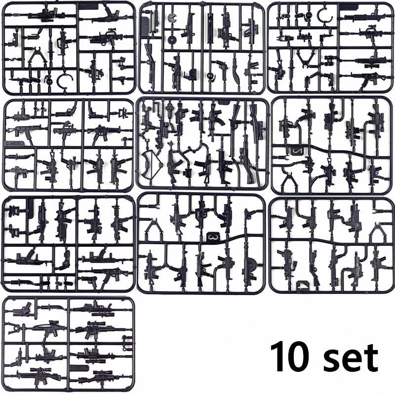 Swat Weapon Soldier Guns Fence Ghillie Army WW2 Figures Building Blocks Toy DIY - Minifigure - - The Drift Art Co.