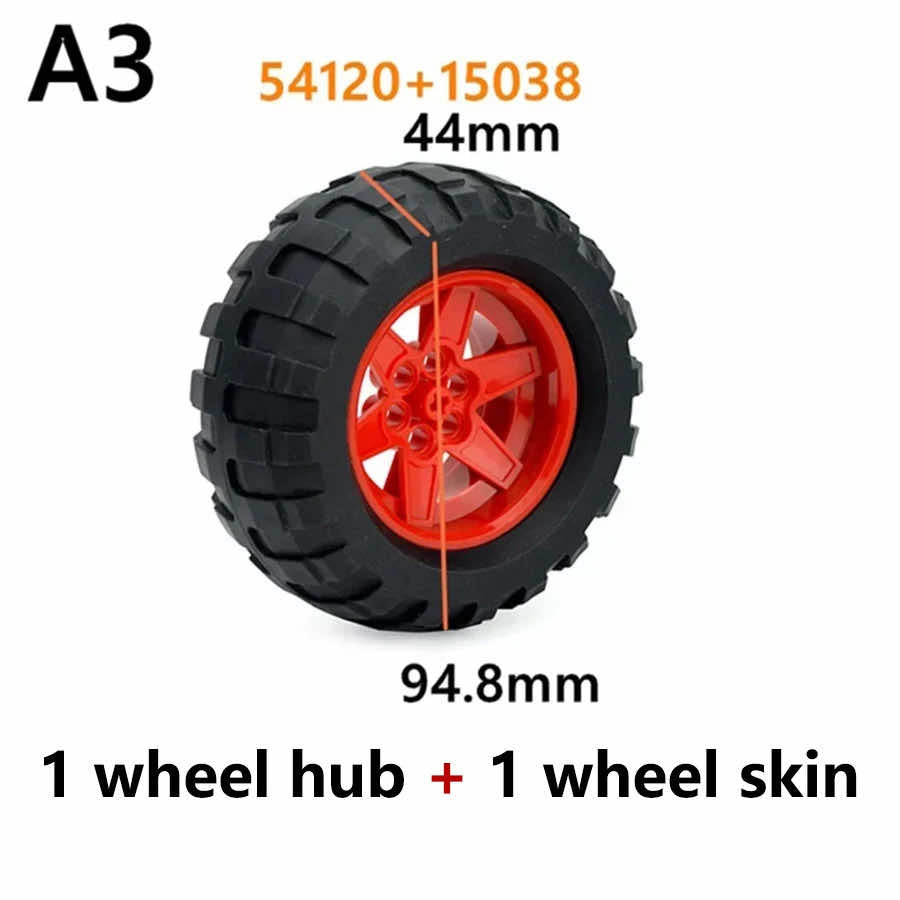 Tire Wheel Car Motorcycle Technic Parts for Lego Building Blocks Model Sets DIY - - The Drift Art Co.