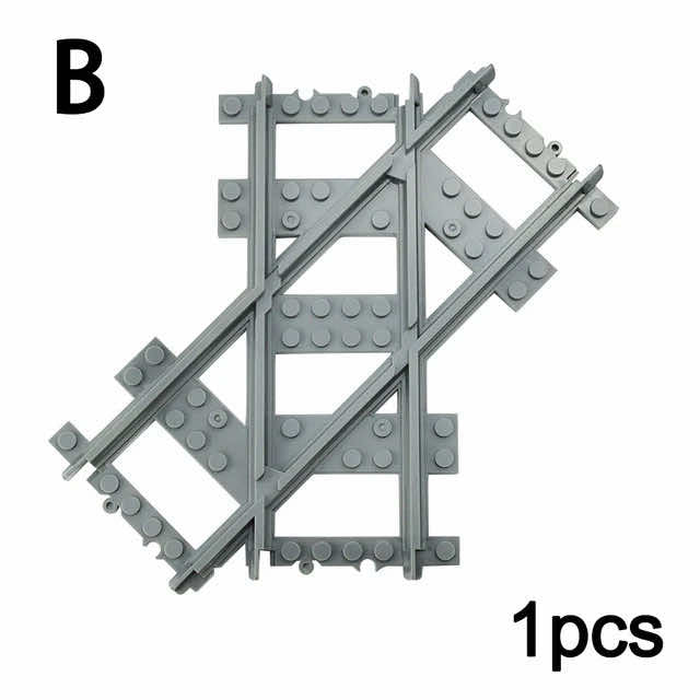 Track Crossing Switch Forked Rail for Lego Kit Train Building Blocks Sets DIY - LEGO (R) Bricks, Pieces & Parts - - The Drift Art Co.