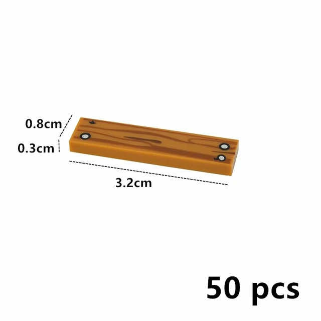 Train Wood Track 1x1 1x4 City House Building Blocks Bricks - Var Colors - - The Drift Art Co.