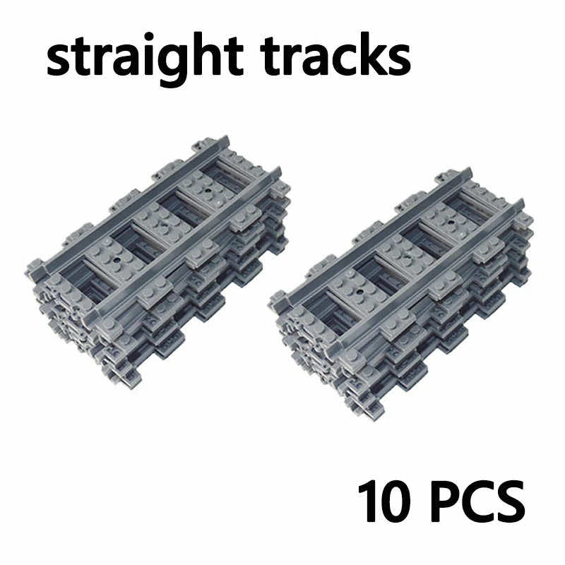 Train Wood Track 1x1 1x4 City House Building Blocks Bricks - Var Colors - - The Drift Art Co.
