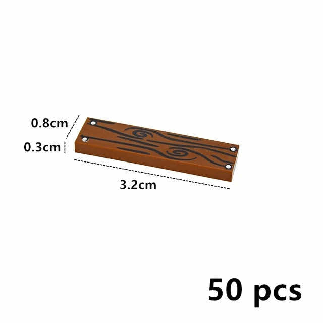 Train Wood Track 1x1 1x4 City House Building Blocks Bricks - Var Colors - - The Drift Art Co.