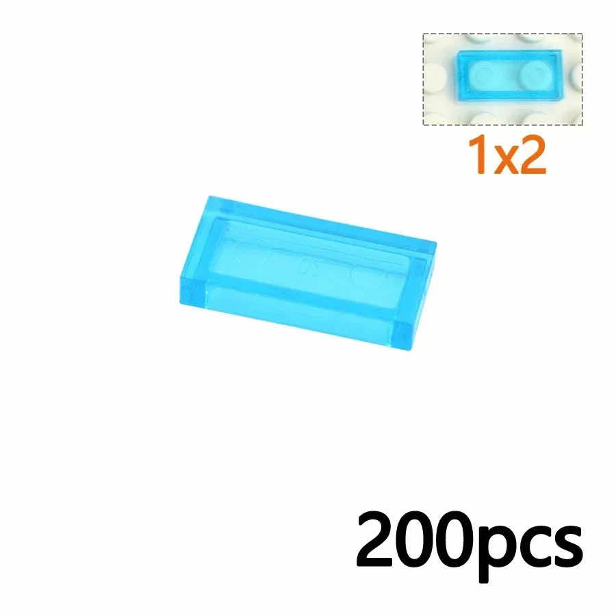 Transparent 1x2 2x2 1x4 Ceramic Tile 3068 3069 Building Blocks Bricks Toy DIY - - The Drift Art Co.