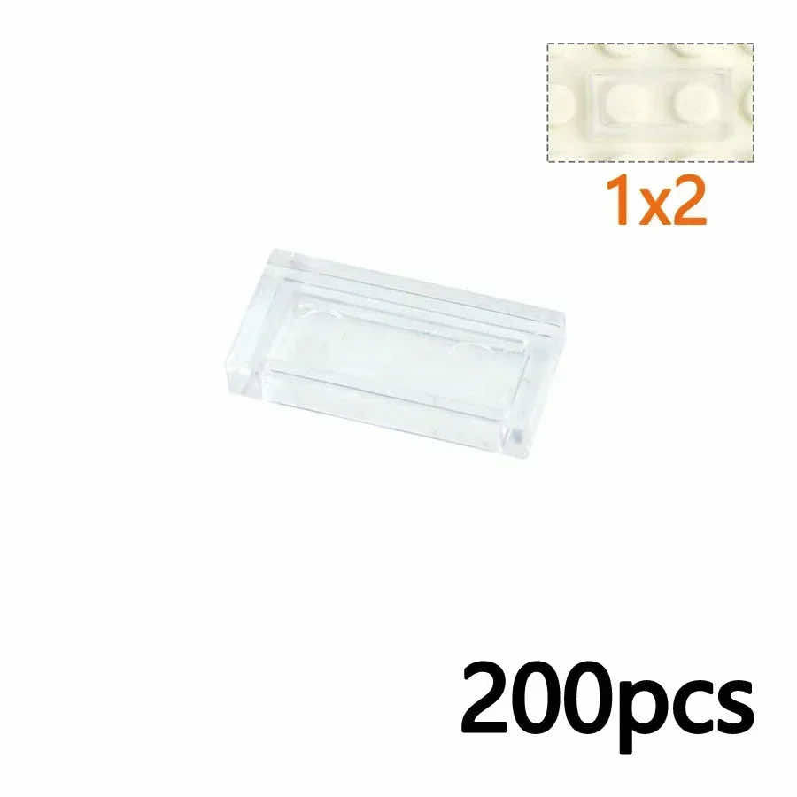 Transparent 1x2 2x2 1x4 Ceramic Tile 3068 3069 Building Blocks Bricks Toy DIY - - The Drift Art Co.