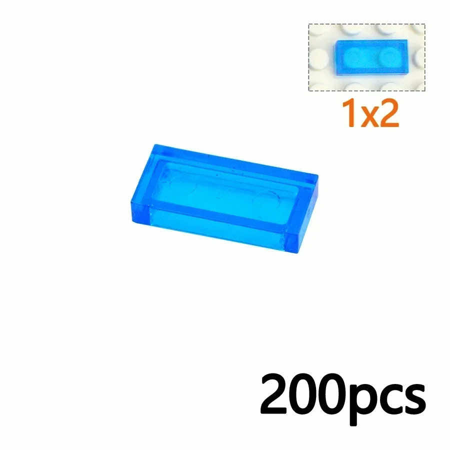 Transparent 1x2 2x2 1x4 Ceramic Tile 3068 3069 Building Blocks Bricks Toy DIY - - The Drift Art Co.