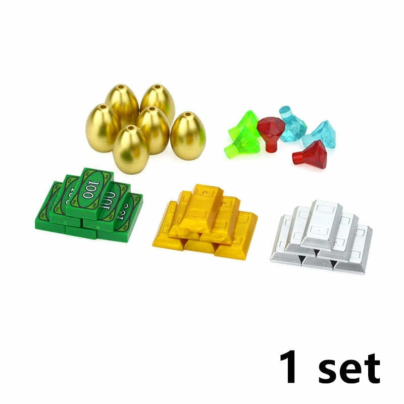 Treasure Gold Silver Diamond Jewel Dollar For Lego Building Block Brick Sets DIY - - The Drift Art Co.