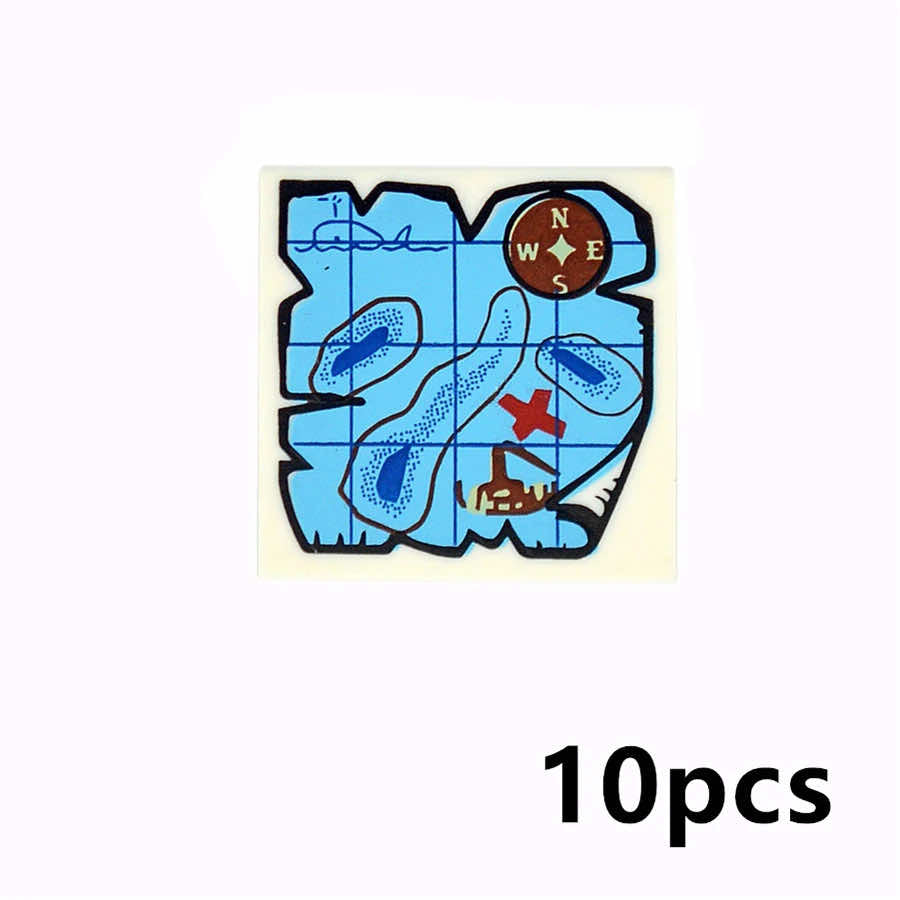 Treasure Navigation Map 10pcs 3068 2x2 For Lego Building Block Brick Sets DIY - - The Drift Art Co.