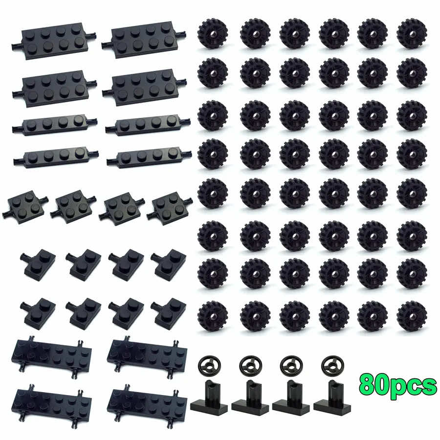 Wheel Axles Pack Car Tires Shaft Plate for Lego Kit Building Blocks Set DIY - - The Drift Art Co.