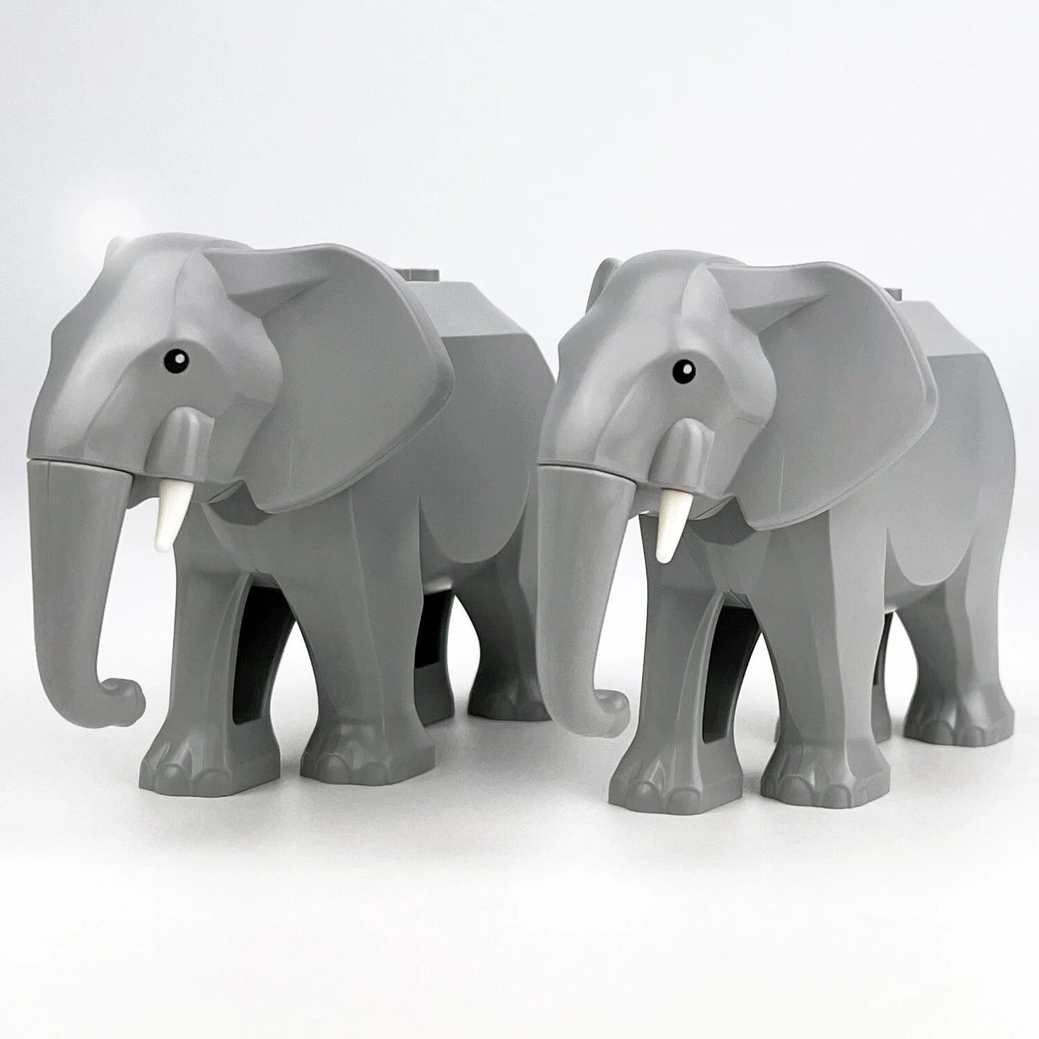 1pc MOC Elephant City Short Long Tusk Animals for LEGO Building Blocks Sets DIY