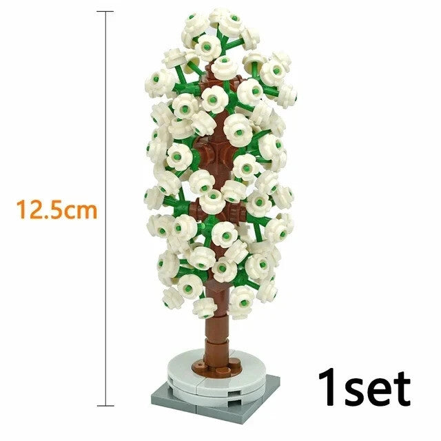 City Tree Green Bush Garden MOC Flower Grass for Lego Building Blocks Sets DIY