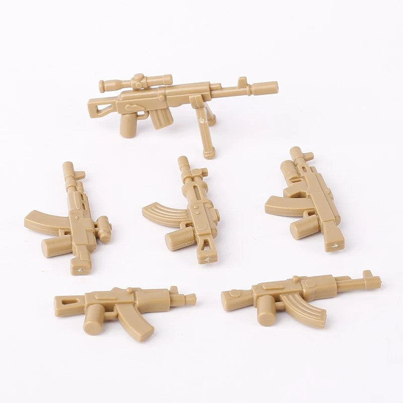 Military MOC SWAT Gun Weapon Box Container Headset Building Blocks Brick Toy DIY