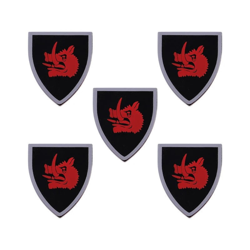 Medieval Military Knights Wolf Shield Armor For LEGO Building Blocks Brick Toy