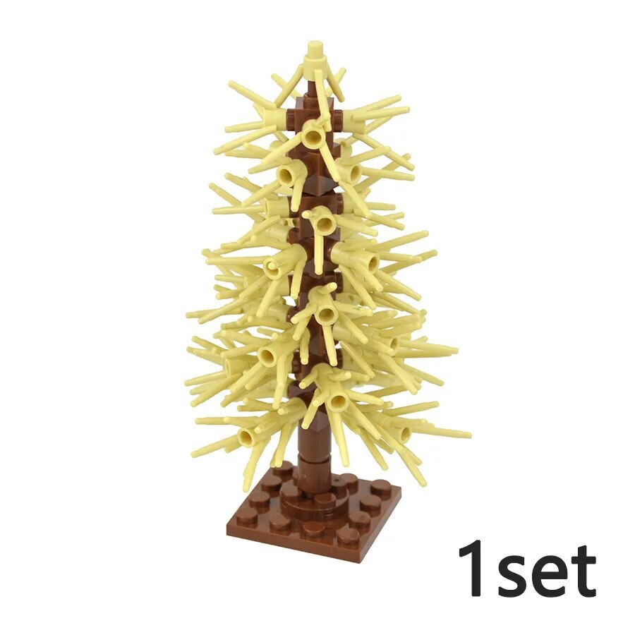 Pine Tree Branch Bush Green Grass Parts for Lego Sets Building Blocks Sets DIY