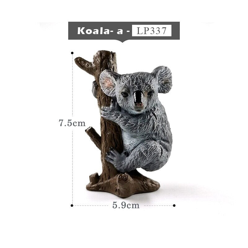 1pc Wolf Deer Leopard Alpaca Koala Antelope Animal Miniature Art Toy Figure Doll