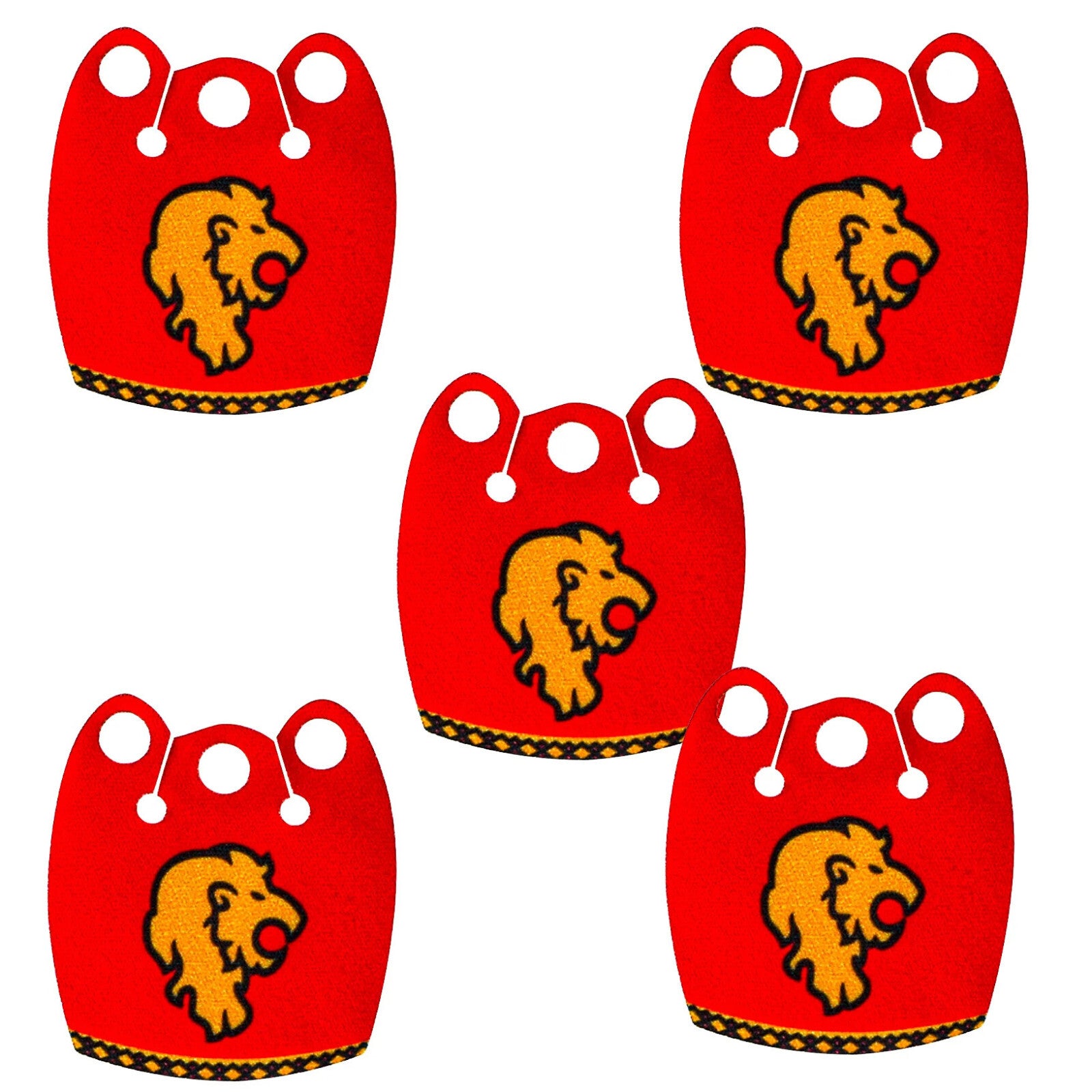 Medieval Military Officer Cape Lion Knights Fur Cloak For LEGO Building Blocks Brick Toy
