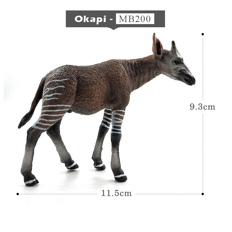 1pc Ostrich Meerkat Okapi Swan Crocodile Animal Miniature Art Toy Figure Doll