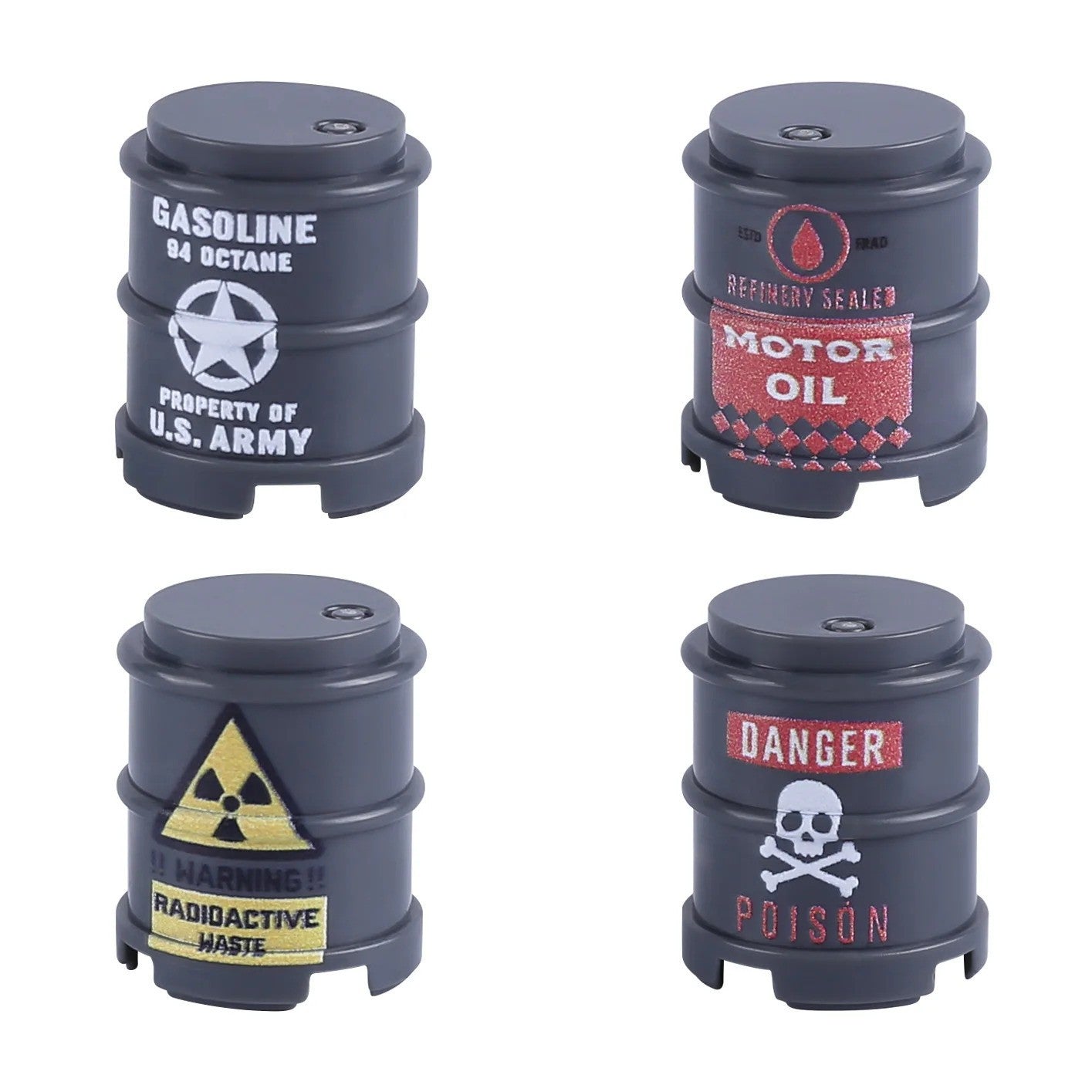 Military Oil Drum Fuel Tank Army War Scene For LEGO Building Blocks Brick Toy