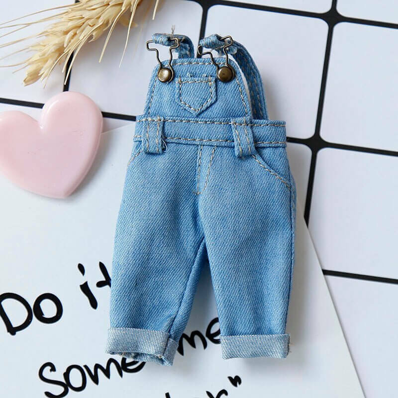 Clothes - Overalls Strap Denim Trousers For 1:12 BJD doll OB Obitsu 11 Ymy Toy