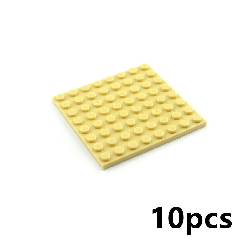 Building Blocks Dots base plates & Pillars DIY - 8x8 10pcs - 8 Colors