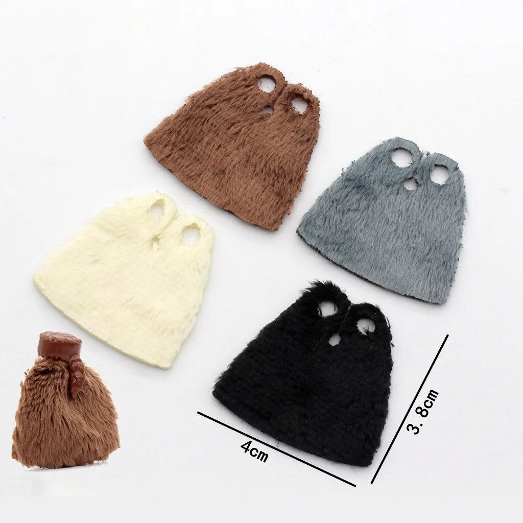 Medieval Military Officer Cape Lion Knights Fur Cloak For LEGO Building Blocks Brick Toy