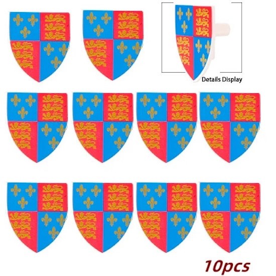 Medieval Military Knights Shields Middle Age For LEGO Building Blocks Brick Toy