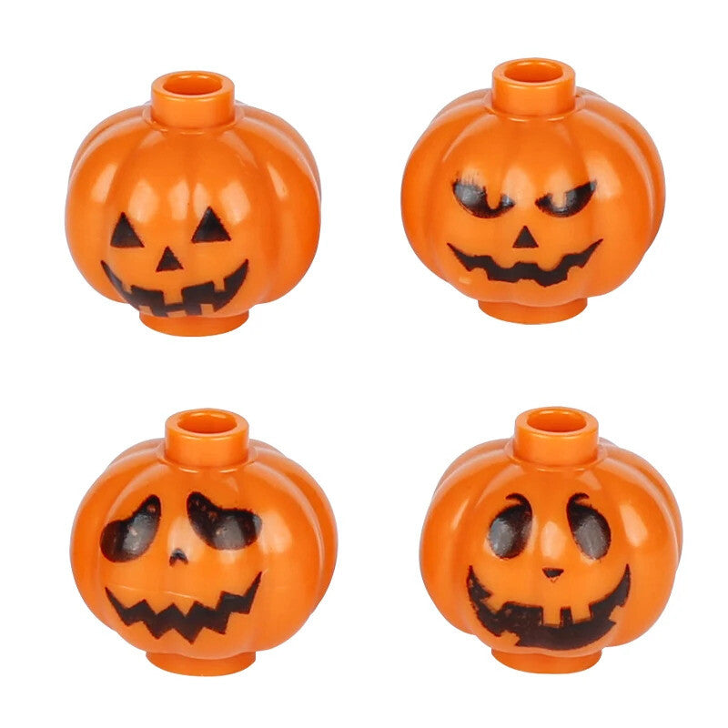 MOC Ghost Head Halloween Green Evil Spirits Pumpkin For LEGO Building Blocks Set