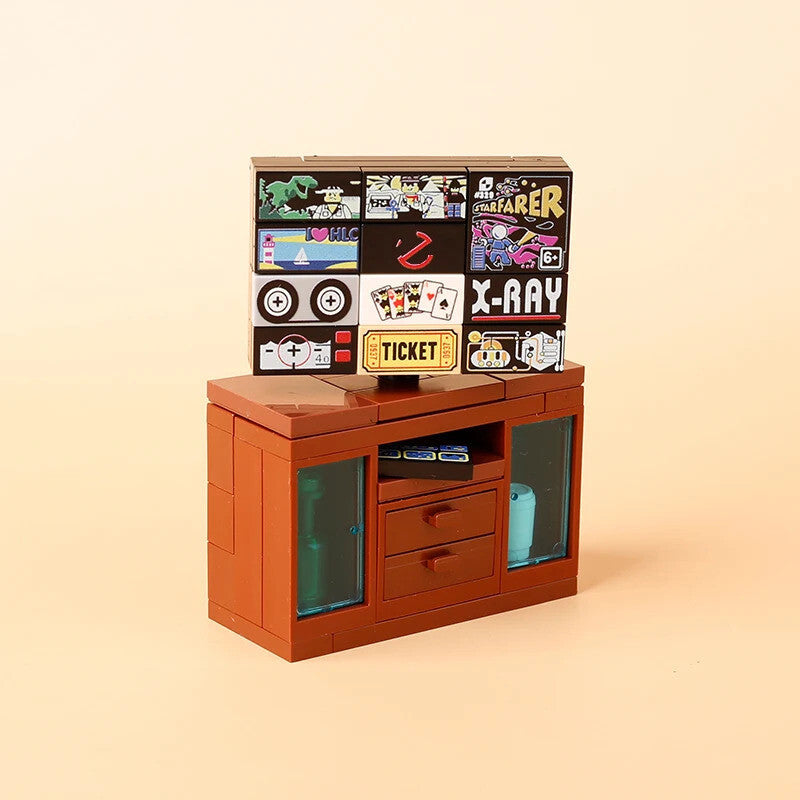 Computer Console Phone Tablet MOC TV City for Lego Building Blocks Sets DIY