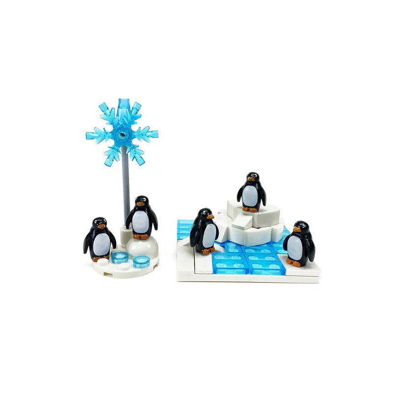 Penguin Glacier Icy Snow world City Animals Zoo for LEGO Building Blocks Set DIY
