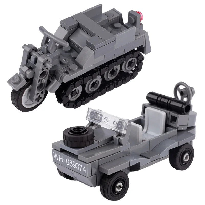 WW2 Military Tank Army Soldier Vehicle Car For LEGO Building Blocks Brick Toy