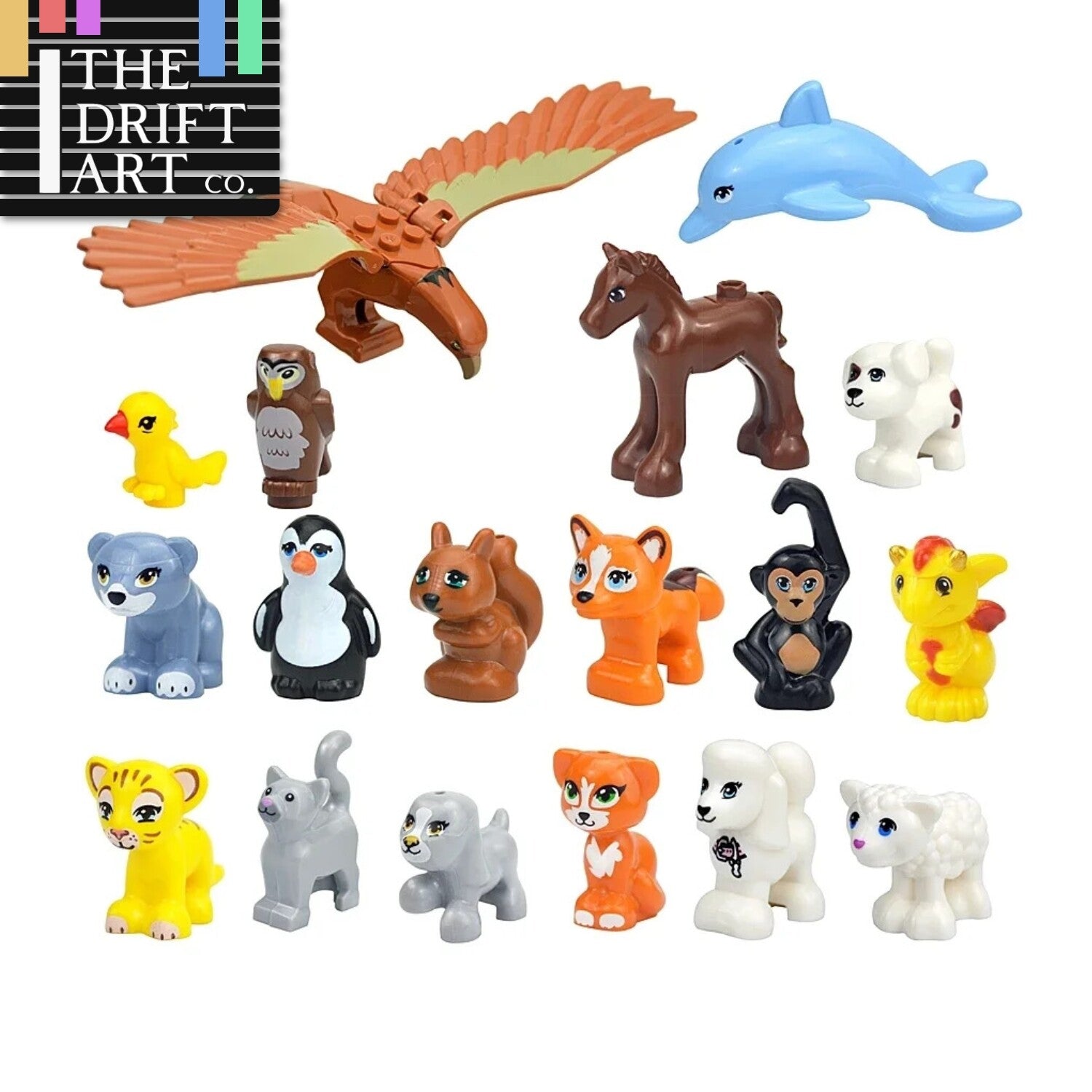 City Animals Cute Dog Sheep Chicken goat pig Cow for LEGO Building Blocks Sets