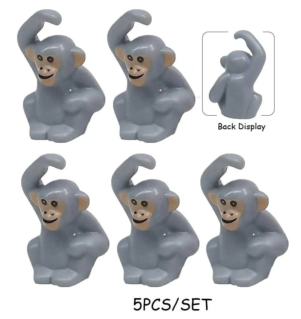 MOC Animal Monkey Ape Anglerfish Dragon Fish for LEGO Sets Building Block Set