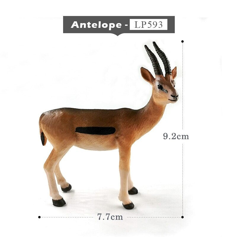 1pc Wolf Deer Leopard Alpaca Koala Antelope Animal Miniature Art Toy Figure Doll