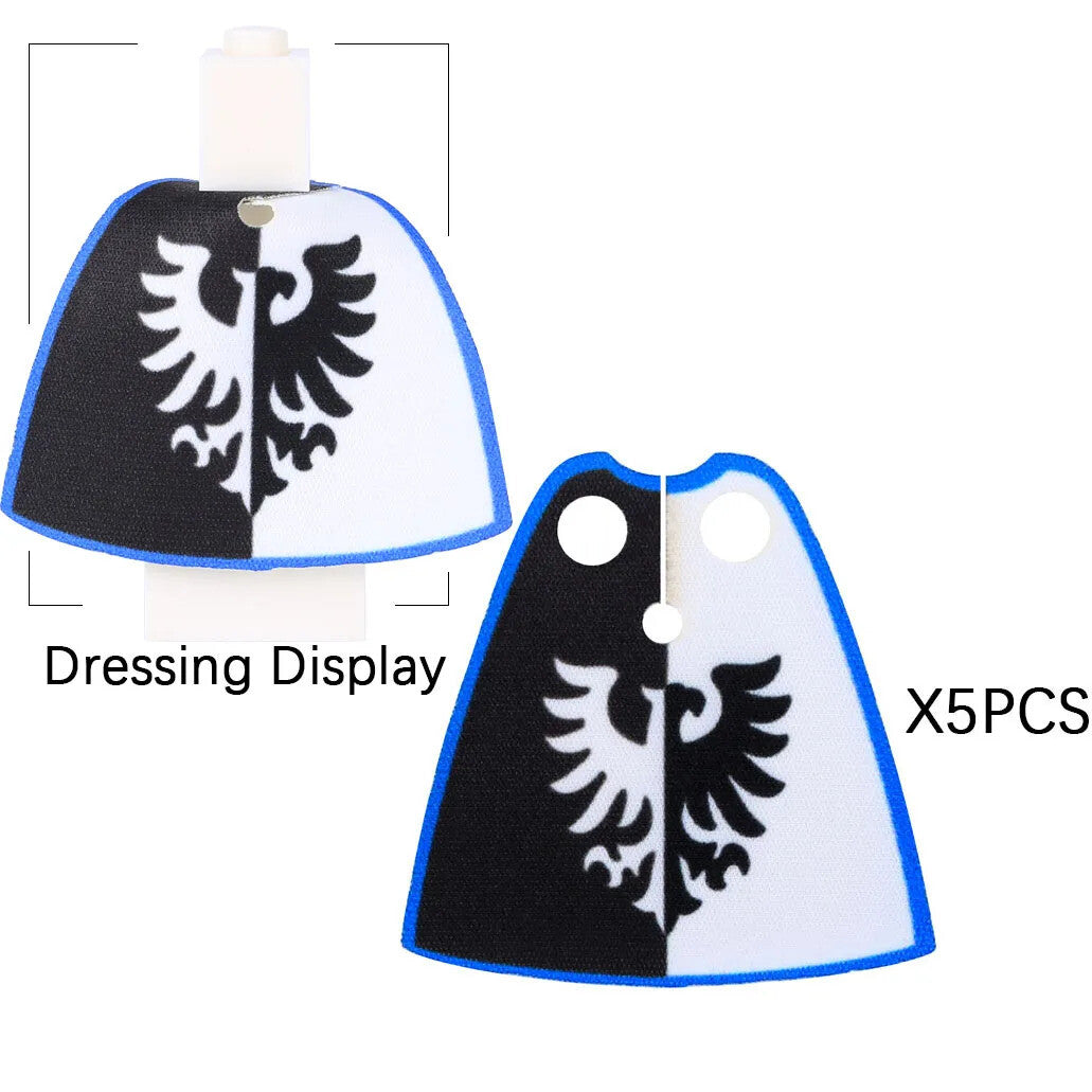Medieval Military Officer Cape Lion Knights Fur Cloak For LEGO Building Blocks Brick Toy