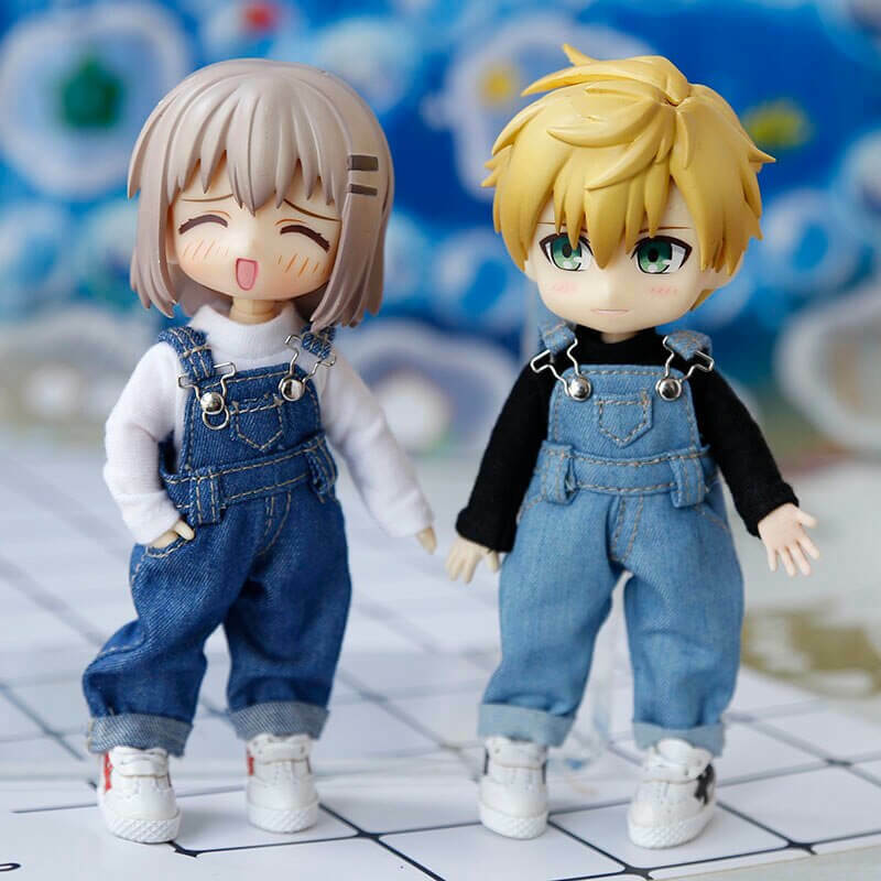 Clothes - Overalls Strap Denim Trousers For 1:12 BJD doll OB Obitsu 11 Ymy Toy