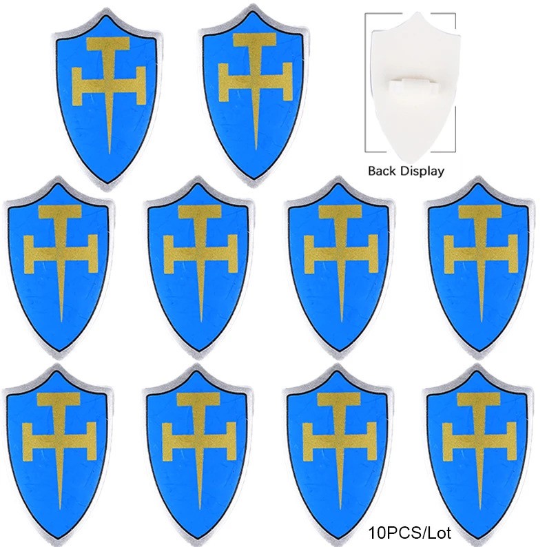 Medieval Military Knights Shields Middle Age For LEGO Building Blocks Brick Toy