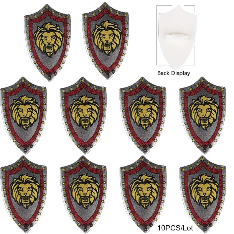 Medieval Military Knights Shields Middle Age For LEGO Building Blocks Brick Toy