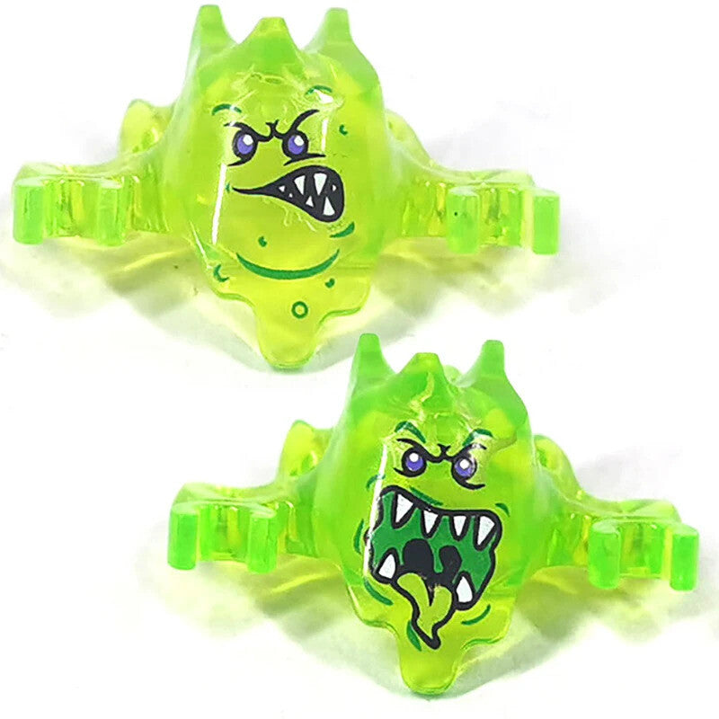 MOC Ghost Head Halloween Green Evil Spirits Pumpkin For LEGO Building Blocks Set